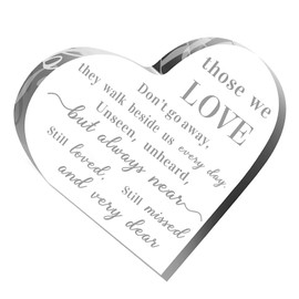 TSHAOUN Memorial Gift Sympathy Gifts, Heart Sympathy Gift,Remembrance Gifts Decorations,Bereavement Gifts Condolence Table Decorations,For Your Loss Loving Mom Grieving Mothers Remembrance (Heart)