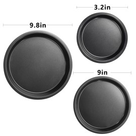 SmileBear Pizza Pan 3pack NonStick Pizza Tray for 3.2in 9in 9.8in Pizza Pans, Bakeware Sets pizza Baking Set for Home Restaurant Kitchen Baking Supplies