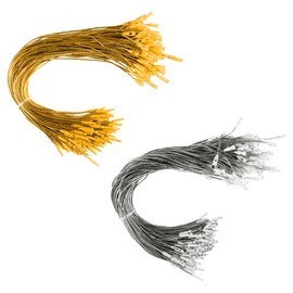 Thyonta 200 Pcs Bullet Head Christmas Tree Hanging Strings 20cm Versatile Ornament Ropes for Christmas Tags Decorations Holiday Crafting Festive Displays (Gold+Silver)