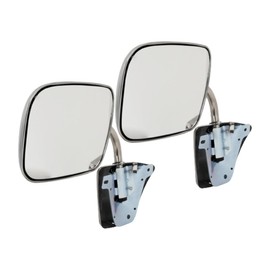 KarParts360 For Chevy K30 1977-1986 Door Mirrors Driver and Passenger Side | Pair Non-Heated | Manual Folding | Chrome | Manual Glass | Non-Towing | Below Eyeline | Replacement For GM1320103 | 996220