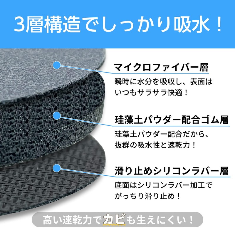 SEIWA IMP165 Soft Diatomaceous Earth Coaster for Home Use, Soft