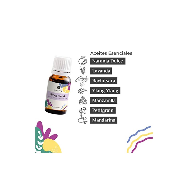 Nativa 5 Sleep Blend aromaterapia para difusor relajación lavanda