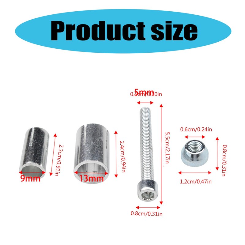 KACCDE Motorcycle Modification 13-19mm Expansion Screw Hand Guard Handlebar End