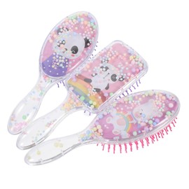 Vaguelly Cute Panda Pattern Hairbrush Set 3pcs Plastic Massage Combs for Boys and Girls Detangling Hair Care for Home and Travel