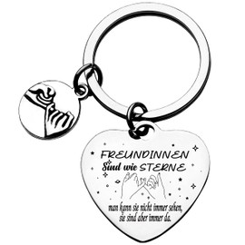 Rebundex Keyring Best Friend Gifts Birthday Gift Girlfriend Birthday Gifts For Girlfriends Birthday Gift Best Friend Birthday Gift For Girlfriends, silver-girlfriend-04e