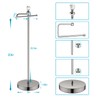 ROLABAM Toilet Paper Holder Stand with Crystal Head, Brushed Nickel