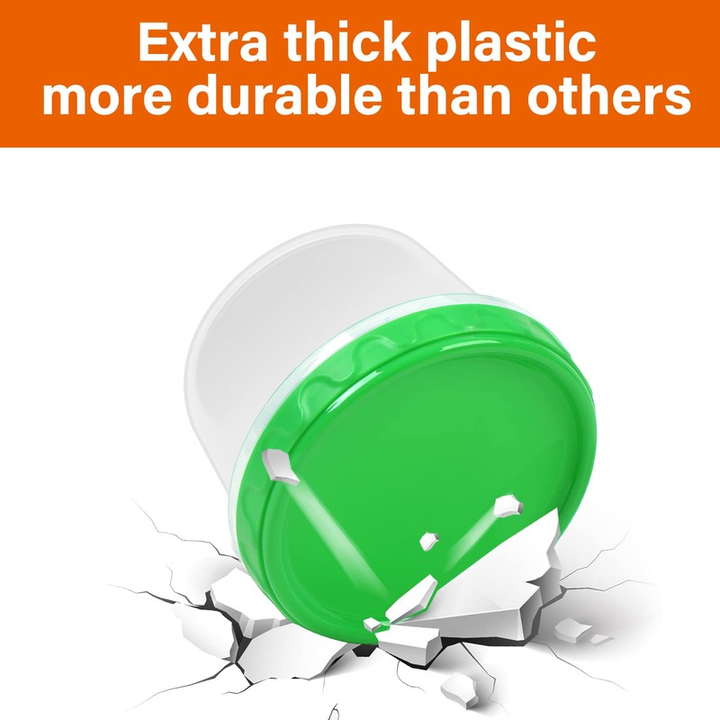EONJOE 16 oz Plastic Freezer Containers with Lids 2 Cup