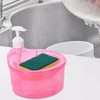 Kitchen Dish Soap Dispenser - Sponge Holder Washing Soap Dispenser,Sponge