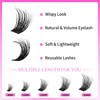 VEYESBEAUTY Lash Clusters Kit Individual Fluffy Lash Extensions Kit 3D