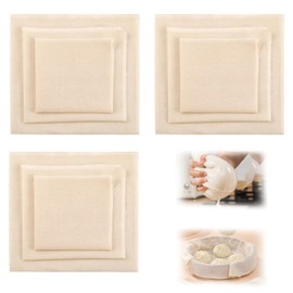 Reusable Straining Cloth, 9-Piece Cheesecloth Set (40 x 40/50 x 50/60 x 60 cm), Straining Cloth Made of Unbleached Cotton, Cheesecloth, Fine Food Strainer for Nut Milk, Cheese and Juices