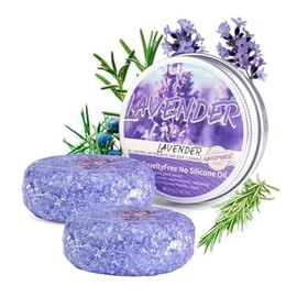 QUAAM- 2 barras de champú para cabello gris, barra de champú Purple Rain para cabello gris, barras de champú para cabello fino