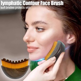 VLEDARLING Lymphatic Drainage Massager for Face, Lymphatic Contour Face Brush, Skin-Fitting Facial Massage Tool, Dry Brushing Face Brush Tool, Dry Brushing Face Tightening Tool, Chin&Jawline Sculpting