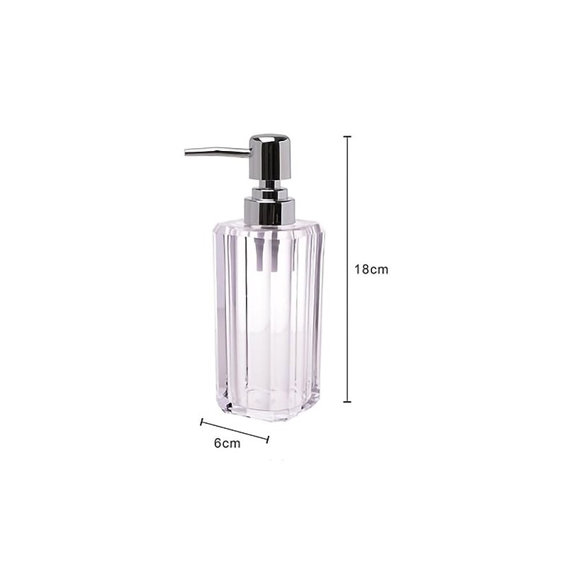 WAIT FLY Acrylic Soap Dispenser with Pump, Soap Bottle, Dish