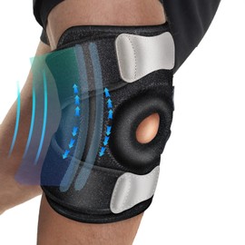 Winyoher Knee Support for Men and Women for Osteoarthritis, Meniscus, ACL - Bandage Knee Stabilisation with Chain Closure, Stabilisers, Gel Pads, Knee Support Adjustable & Breathable Knee Support for