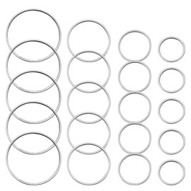 70pcs Earrings Beading Hoop Earring Finding Silver Round Earring Circle Open Bezel Pendant Frame Round Beading Hoop for Jewelry Making DIY Earring