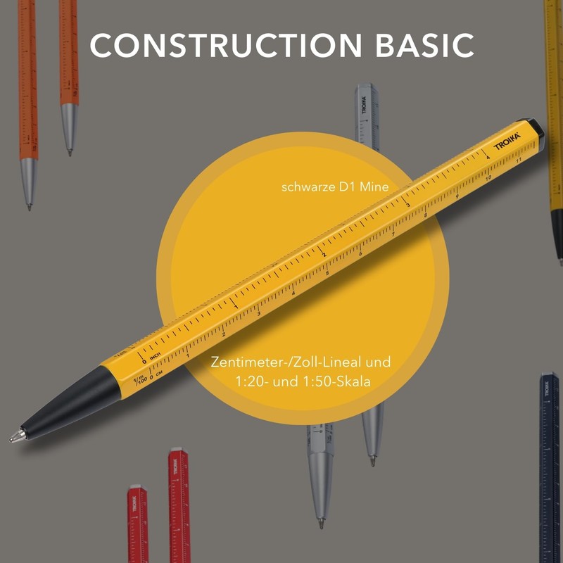 Multitasking ballpoint pen with black D1 refill – CONSTRUCTION BASIC