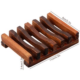 Handmade Natural Wood Soap Dish for Hawaii Style Bathroom,Elegant Wooden Soap Tray