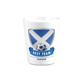 Unbranded Ceramic Shot Glasses Scotland Soccer Best Team Shield Euro Cup 2 Oz