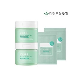 [Kim Jeong-moon Aloe] 2 Cure Relax Toner Pads + 2 Refills (Total 180 sheets) / [김정문알로에] 큐어 릴렉스 토너패드2통+리필 2개 (총180매)