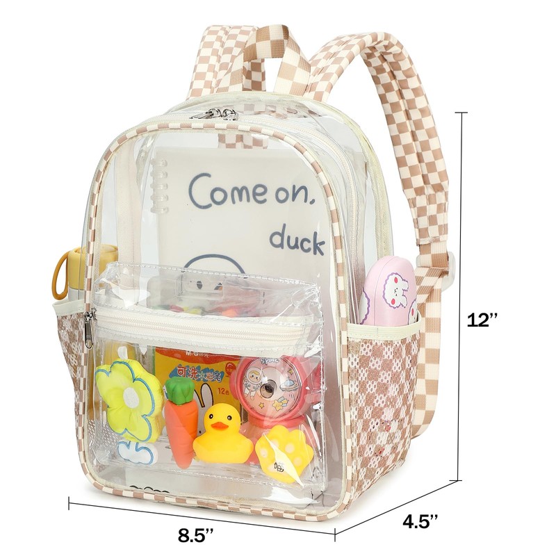 CAMTOP Clear Backpack for Stadium Events Approved 12x6x12 Small Clear