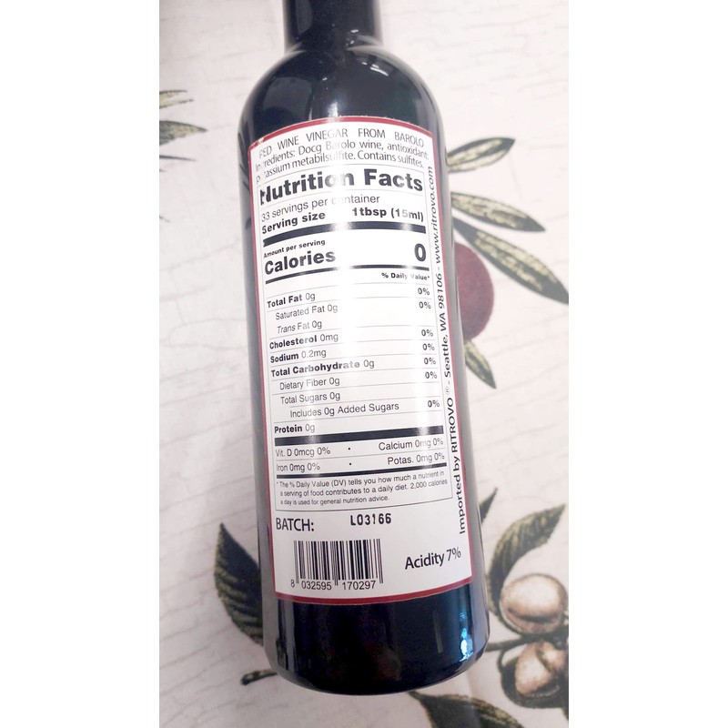 Ciacco Barolo Italian Vinegar - 100% DOCG Barolo Nebbiolo Grapes