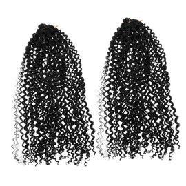 Mikinona Hair Braiding Wig Crochet Braid Hair Twisted Wavy Ends Wig for Women Men