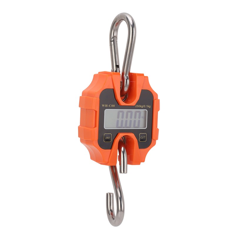 Digital Crane Scale 550lb High Accuracy Compact LCD Handheld Hanging