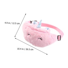 minkissy Kids Bumbags 1pc Unicorn Fanny Pack Crossbody Belt Bag Children Bag Fashion Children Pouch Little Girl Toddler Wallet Bag Plush Pink Girls Kids Bumbags Girls