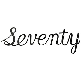 Montague Metal Products Large Script House Number, Seventy,Black