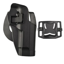 Compact Holster Outside Waistband Belt Carry Polymer Paddle Holster Fit Right Handed for G17,M92, P226, M1911 (Black for M92)