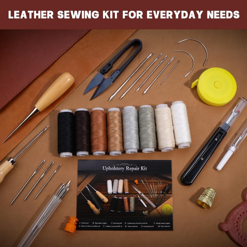 BAGERLA Upholstery Repair Sewing Kit Heavy Duty Sewing Kit with