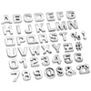 Lamoutor 43Pcs Car Emblem Letters Sticker DIY 3D Chrome Number
