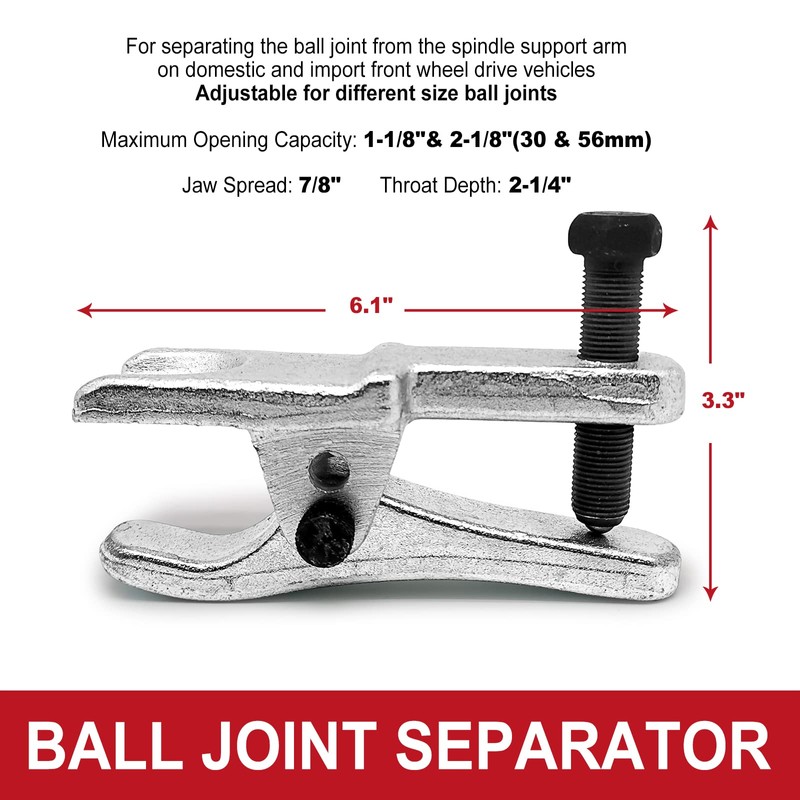 5pcs Front End Service Tool 5-in-1 Ball Joint Separator, Pitman