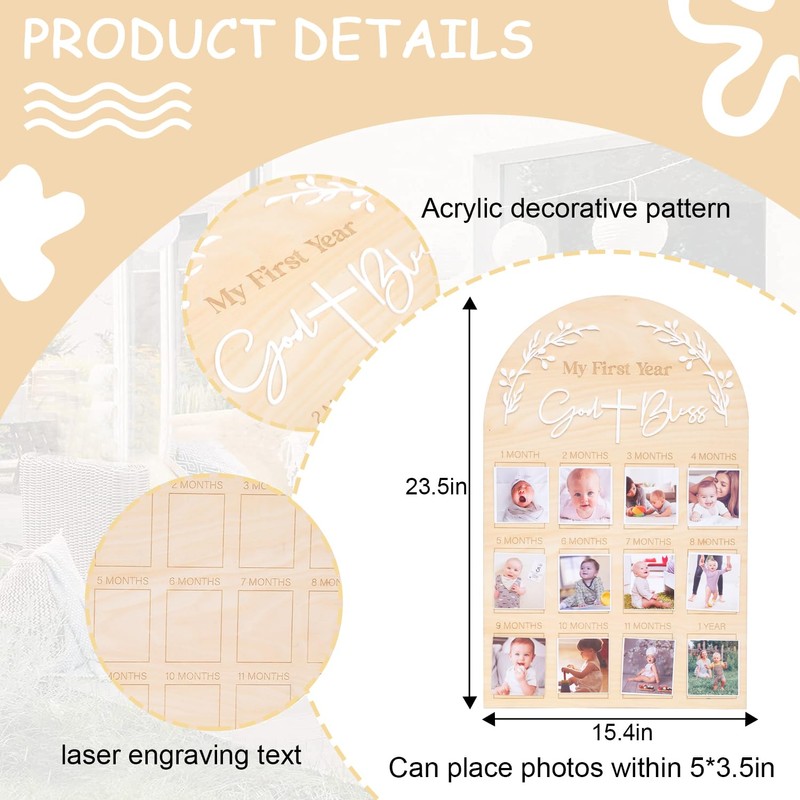 God Bless My First Year Photo Board - 1st Holy