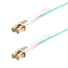 StarTech.com 5m (16.4ft) LC (UPC) OM4 Multimode Fiber Optic Cable, 50/125, 100G, Low Insertion Loss, LSZH Fiber Jumper Cord