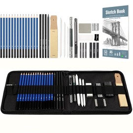 KOMLISATS 35 Pcs Professional Drawing Set Sketch Pencil Set, Art Supplies Art Kit für Artist Beginners Kids Adults…