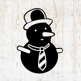 Snowman Decals Peel and Stick - Wall Vinyl Decals Stickers - Merry Christmas Winter Holiday Cute Funny Silhouette - Car Window Truck Laptop - Store Girls Boys Kids Bedroom Room Decor DWSV18354