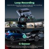 LAMTTO 360° Dash Camera 4 CH 1080P FHD Dash Cam
