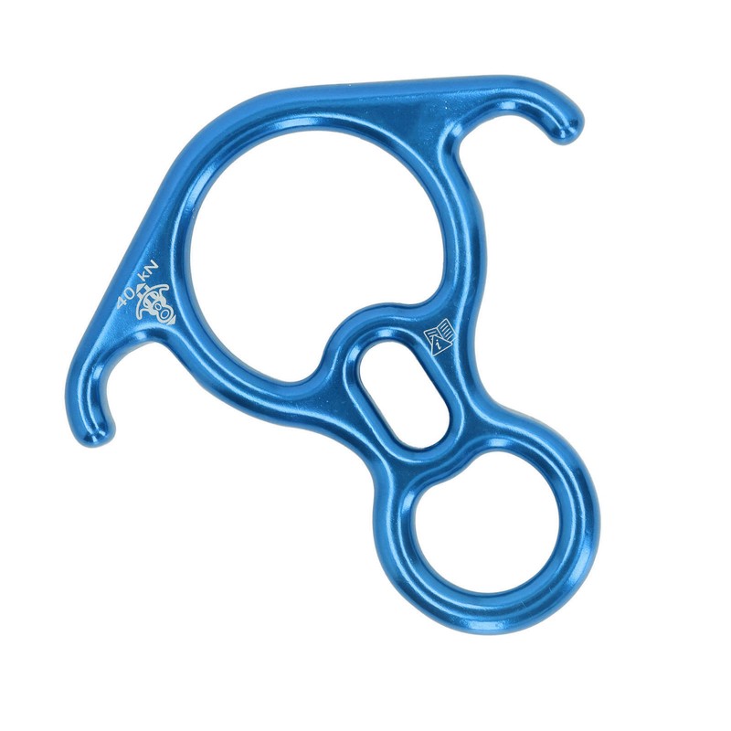 Descender Gear Aluminium Alloy 40KN Pulling Force Ox Horn Shaped