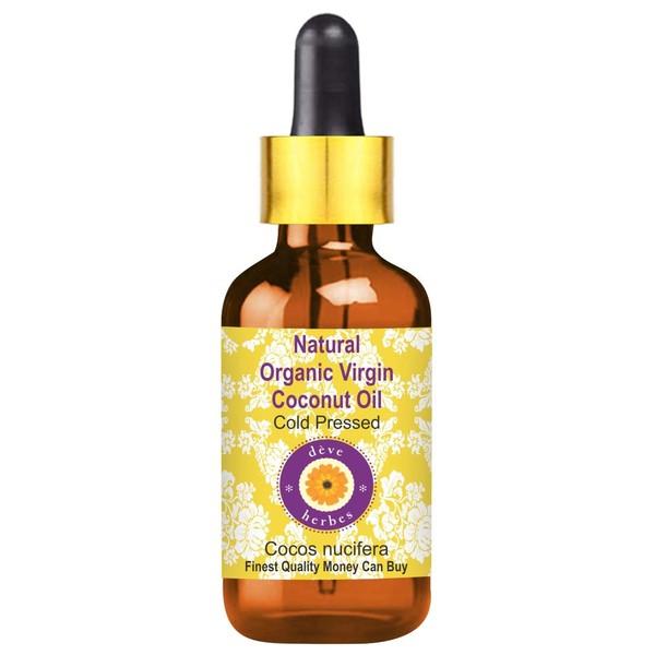 Deve Herbes Organic Natural Virgin Coconut Oil (Cocos nucifera) with