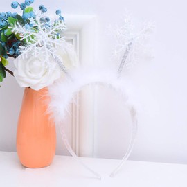 Lurrose 2pcs Christmas Headbands Snowflakes Hairhoop Hair Band Snowflakes Headdress Christmas Hair Accessory Hair Decoration