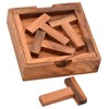 4 T Puzzle Box Large Fantastic Trick Puzzle, Puzzle Wood