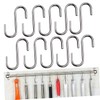 BUGUUYO 10pcs Stainless Steel S Hooks Hanging Hooks for Kitchenware