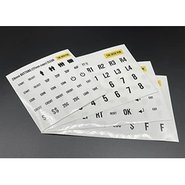 The Geek Pub Die-Cut Arcade Button Labels (No Circle) | Stickers for Cabinets | Cap Labels for 24mm and 30mm Button Caps