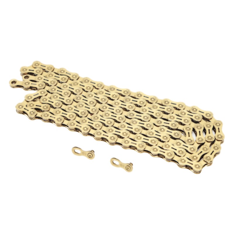 Gold 10 Speed Bike Chain Half Hollow Lightweight Bicycle Chain