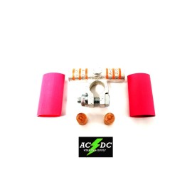 AC/DC WIRE AND SUPPLY BATTERY FLAG TERMINAL 2/0 (POS)  KIT WITH SOLDER PELLETS, SHRINK INCLUDED