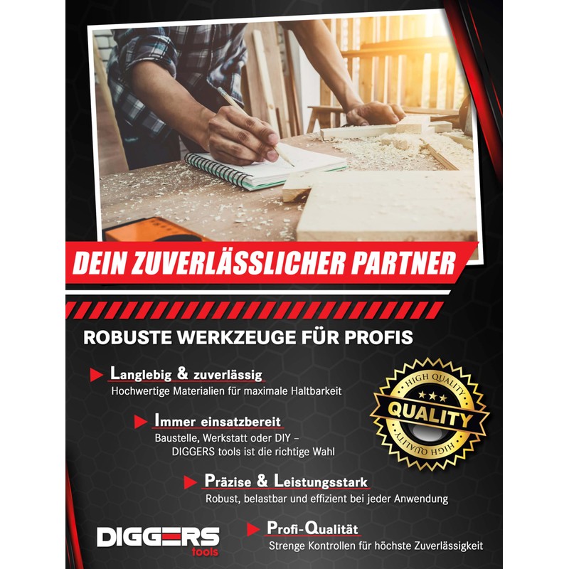 Diggers Tools Combination Square Set 150 mm & 300 mm