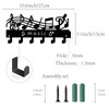 CREATCABIN Music Note Key Holder Coat Hook Wall Mount Black