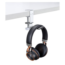 mywall HK4L Clampable Universal Headphone Holder - Headset Holder for Desk - Adjustable Clamp and 360° Rotating Hook - Practical Storage for Headphones, Bags and More