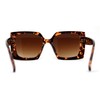 Square Mod Designer Chic Plastic Fashion Butterfly Sunglasses Tortoise Brown